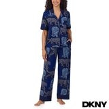 DKNY Ladies Notch Collar 3 Piece PJ Set in Animal Print DKNY Ladies Notch Collar 3 Piece PJ Set in Animal Print