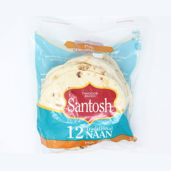 Santosh Tandoor Baked Traditional Naan Bread, 12 Pack, 1.3kg