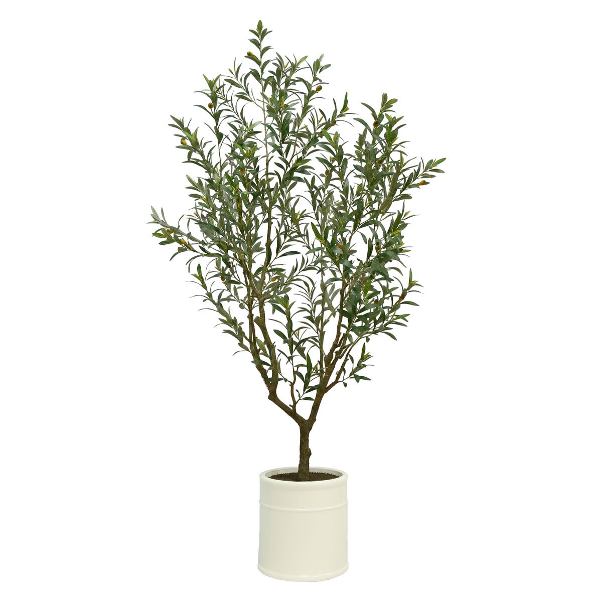 Artificial 6.5ft Olive Tree in French Crock Planter