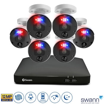 Swann 8 Channel 2TB NVR Recorder with 6 x 12MP Mega HD Enforcer™ Bullet Cameras, SWNVK-890106-EU