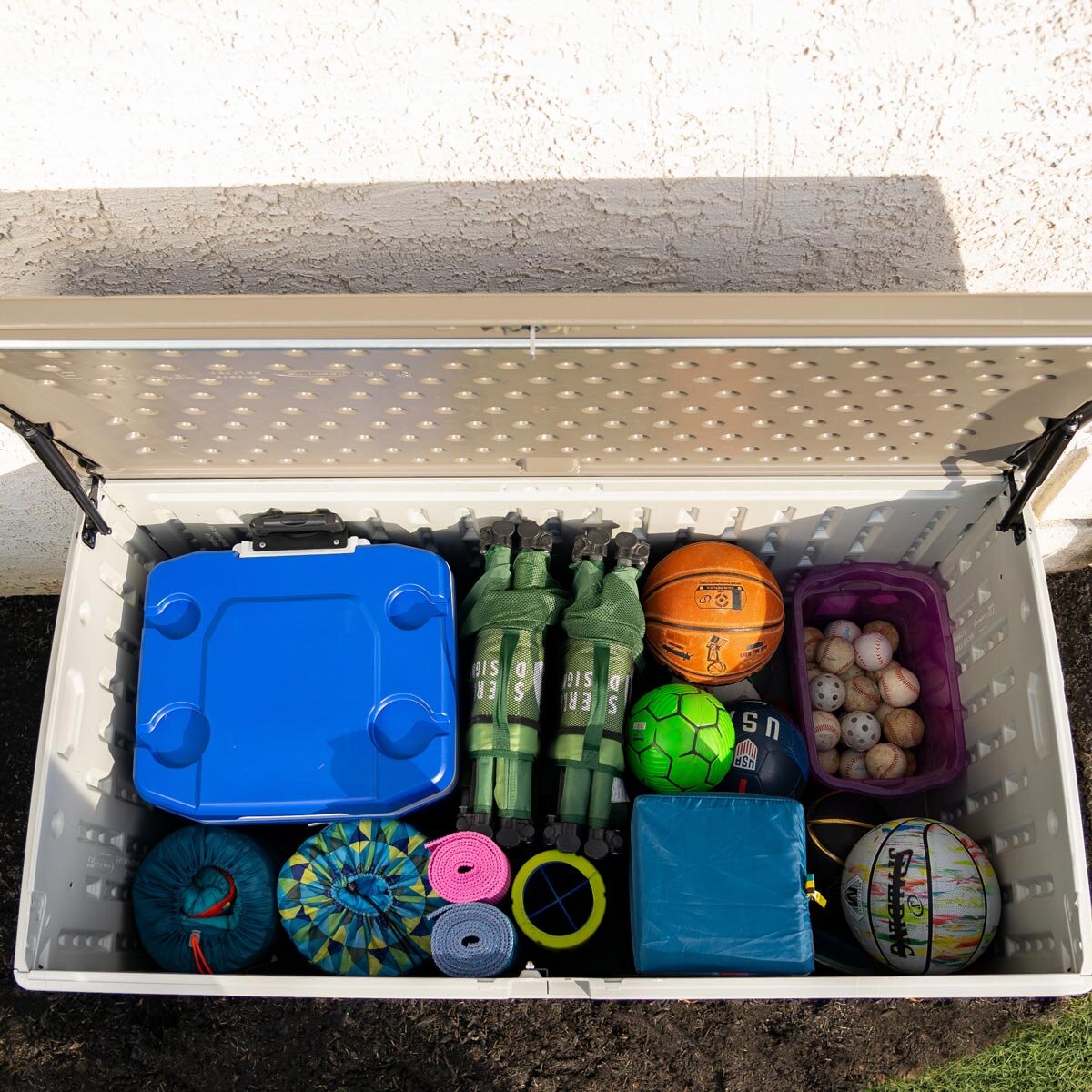 Image of items inside deck box 1