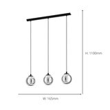 image of light with measurements