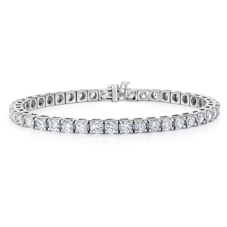 6.00ctw Round Brilliant Cut Diamond Bracelet, 18ct White Gold | Costco UK
