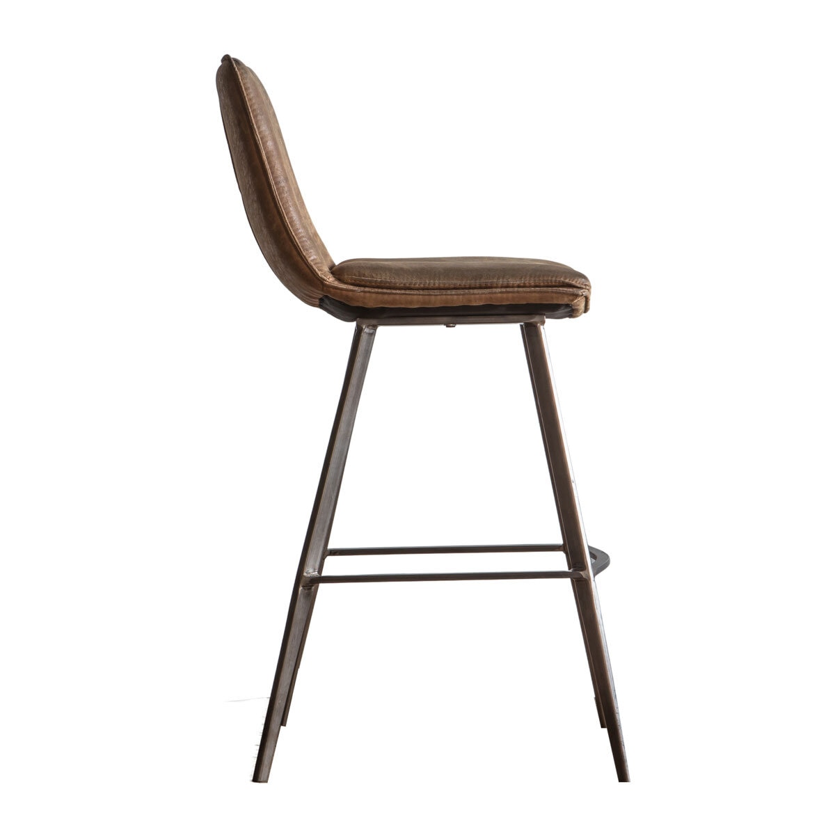 Gallery Henley Brown Faux Leather Bar Stool, 2 Pack