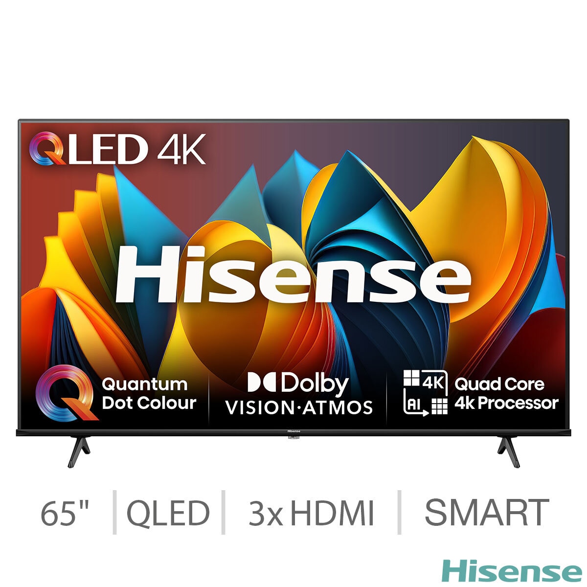 Hisense 65E7NQTUK 65 Inch QLED Freely Smart TV