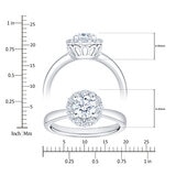 1.00ctw Round Brilliant Cut Diamond Halo Ring, Platinum