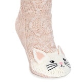 Jane & Bleecker Ladie's Critter Sock 2 Pack in Cat and Wolf