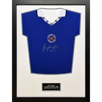 Gary Lineker Signed Framed Leicester City Shirt