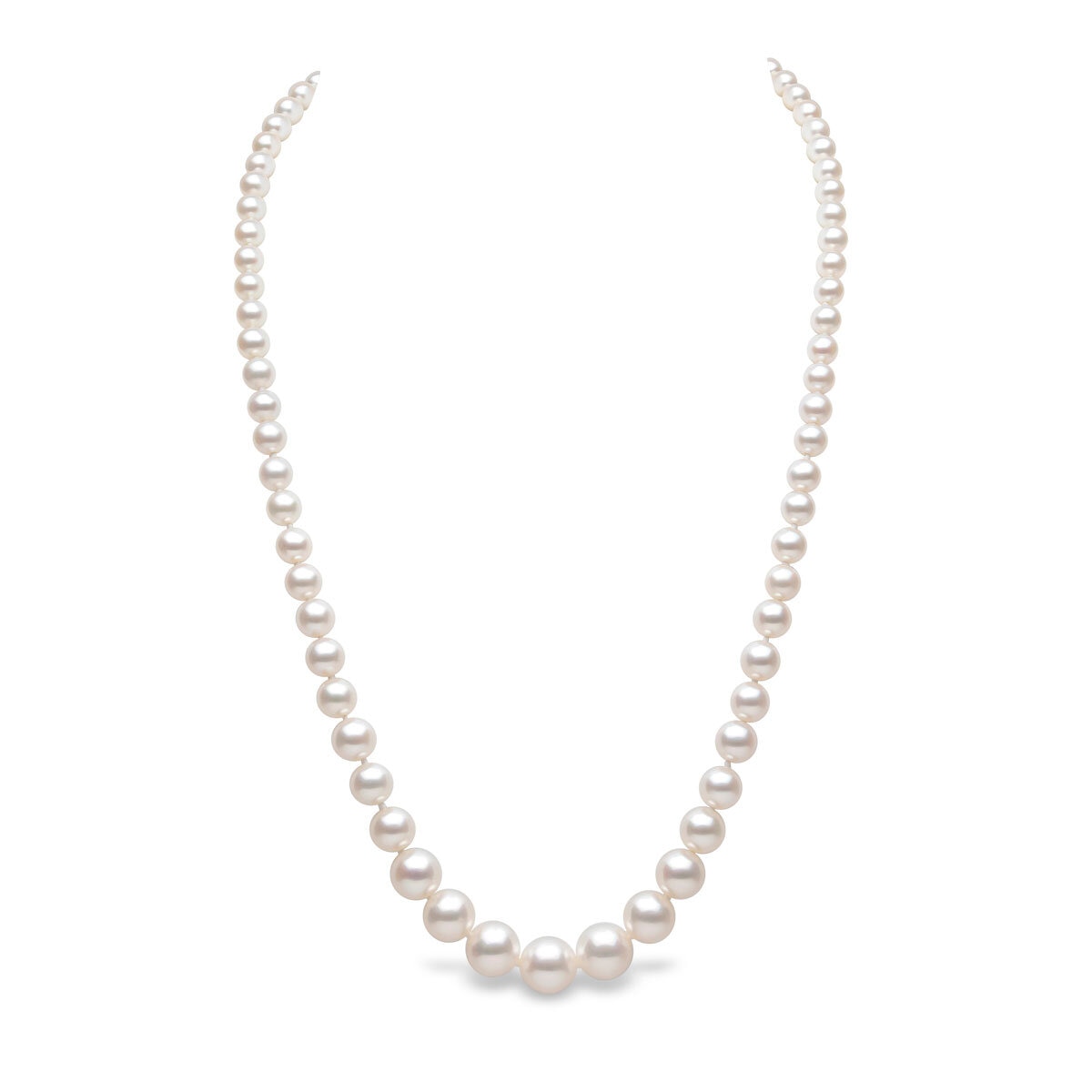 Cultured freshwater outlet pearl necklace