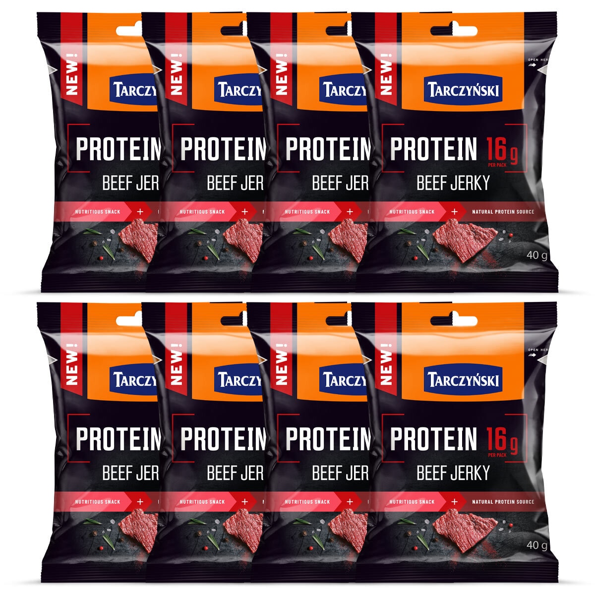 Tarczynski Protein Beef Jerky, 8 x 40g