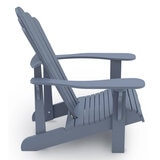 Leisure Line Adirondack Faux Wood Garden Chair in Grey