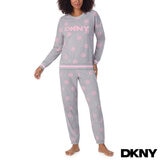 DKNY Ladies Fleece Lounge Set in Grey