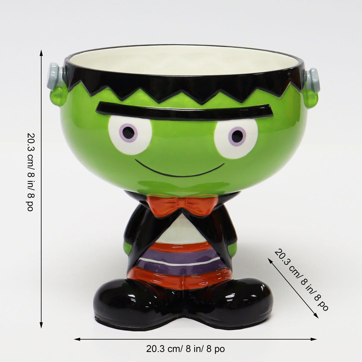 Halloween Candy Bowl in Green dimensions image