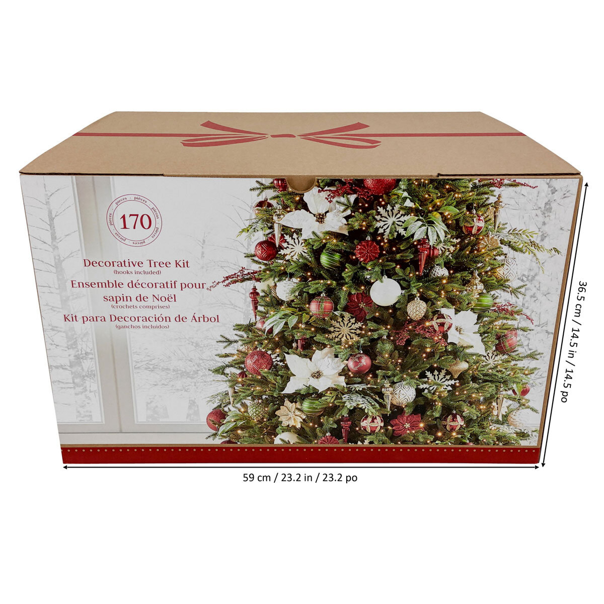 Buy 170pc Tree Decorating Kit Dimension Image at Costco.co.uk