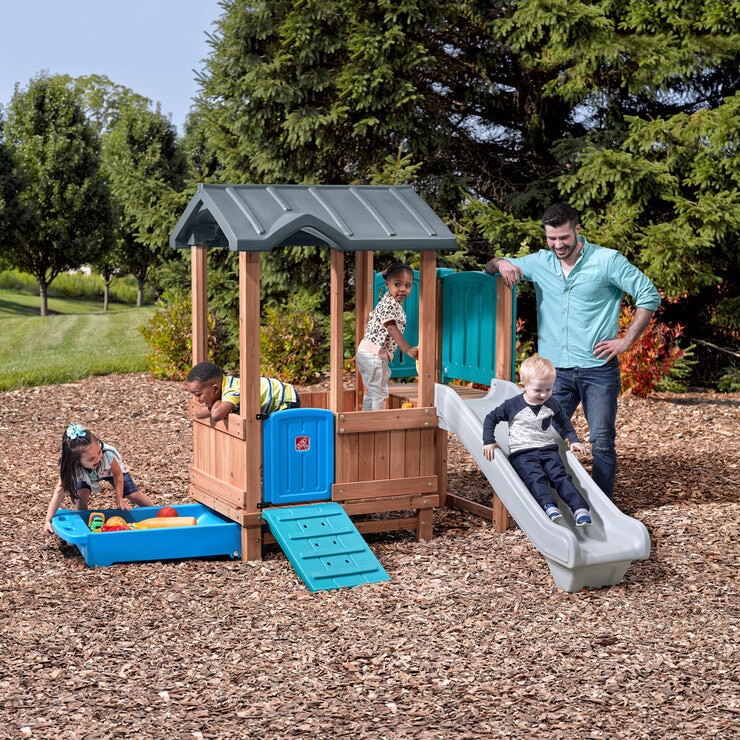 Step2 Woodland Adventure Playhouse & Slide (3+ Years) | Costco UK