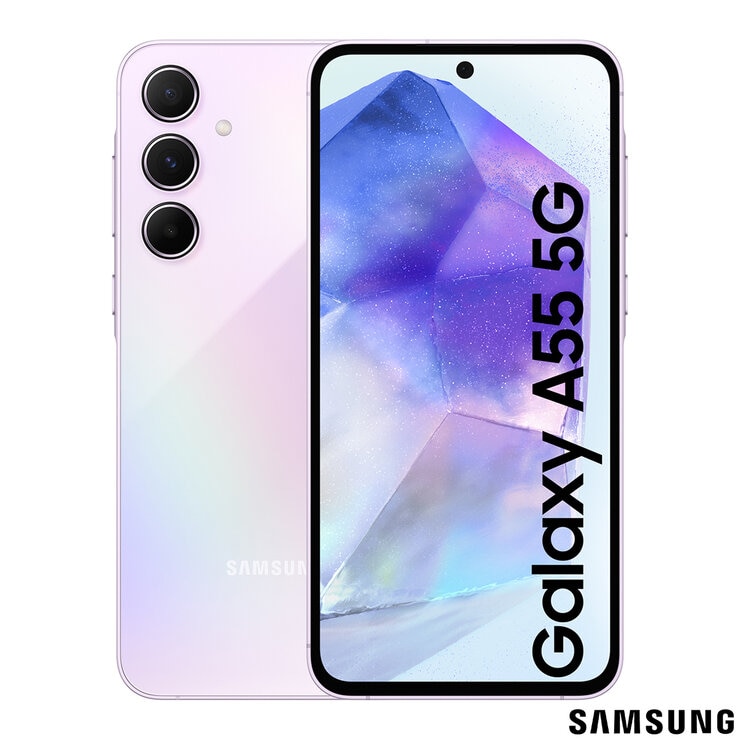 Buy Samsung Galaxy A55, 128GB Sim Free Mobile Phone in Awesome Lilac, SM-A556BLVAEUB at costco.co.uk