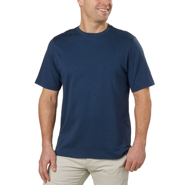 Kirkland Signature Men's Pima Cotton Slub T-Shirt in Blue, Extra Extra ...