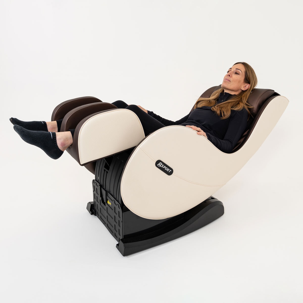 GSport Gravity Massage Chair Silver Series in Brown and Cream