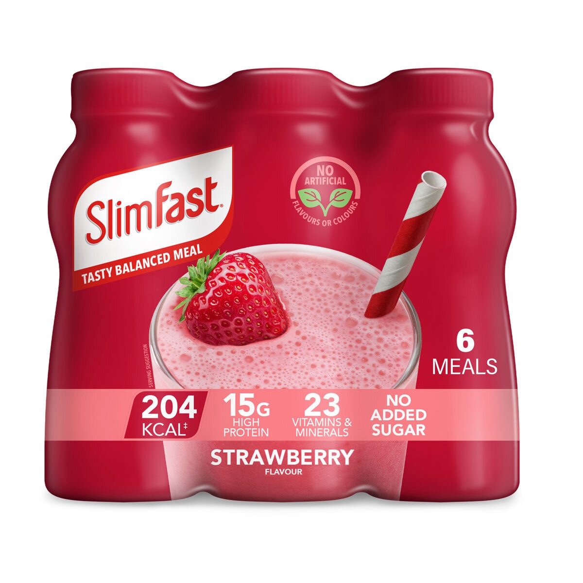 Slimfast Strawberry Shakes, 6 x 325ml