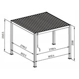 Mirador 10ft x 10ft (3 x 3m) Louvered Aluminium Pergola