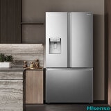 Hisense RF793N4SASE, French Door Fridge Freezer E Rating in Stainless Steel