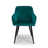 Marina Green Velvet Dining Chair 2 pack