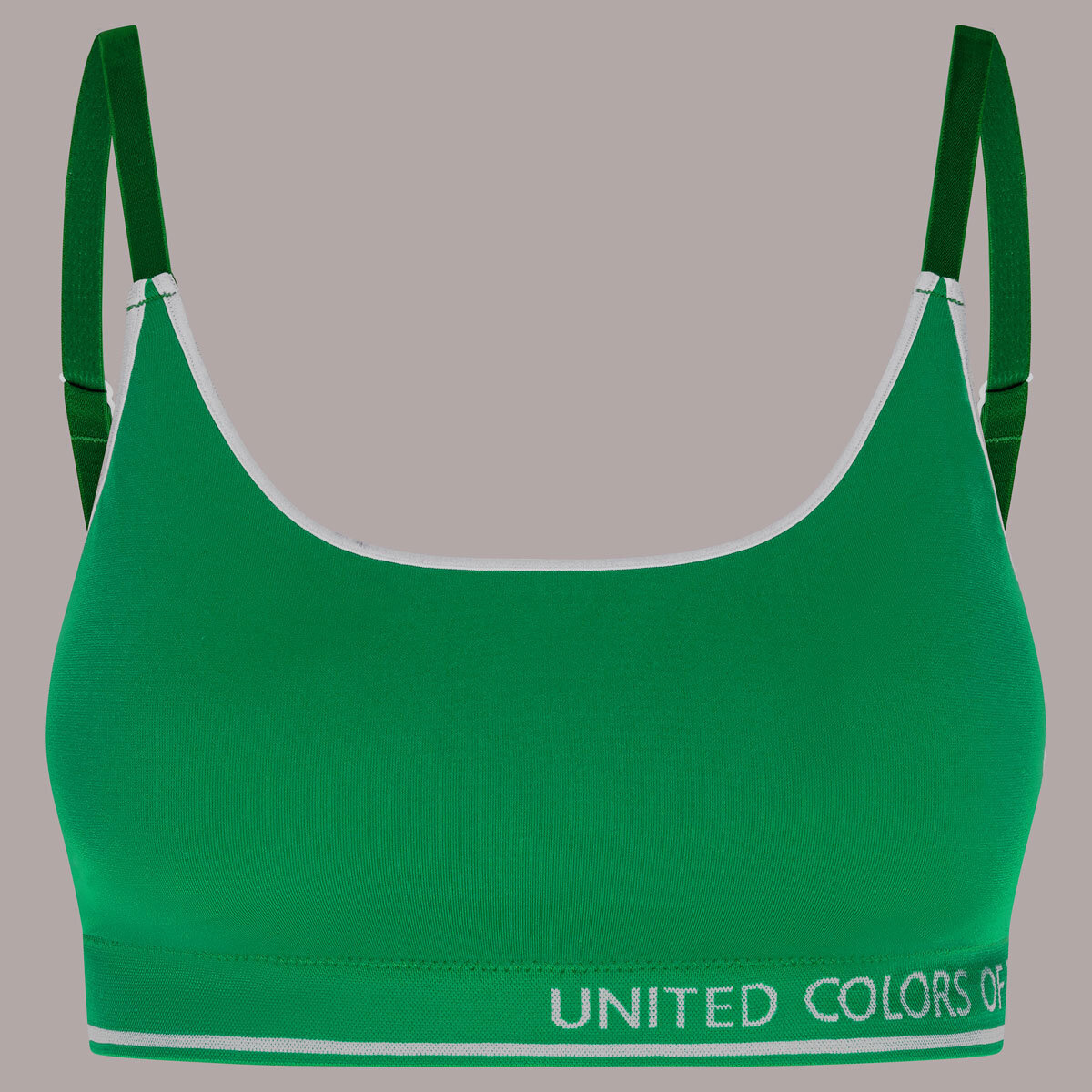 United Colors of Benetton Seamless Bra 2 Pack in Black & Green