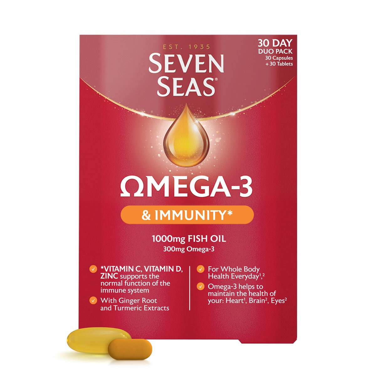 Seven Seas Omega 3 Immunity 2 x 60 Count Costco UK