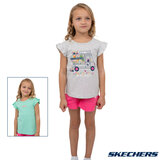 Skechers Kids 3 Piece Set with x2 T-Shirts and x1 Short in Mint & Candy