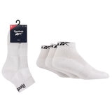 Reebok Unisex Essential Ankle Socks 6 Pack in White