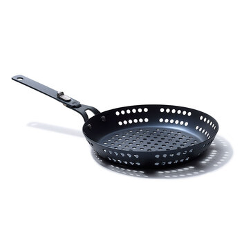 OXO Perforated BBQ Fry Pan with Detachable Handle, 30cm