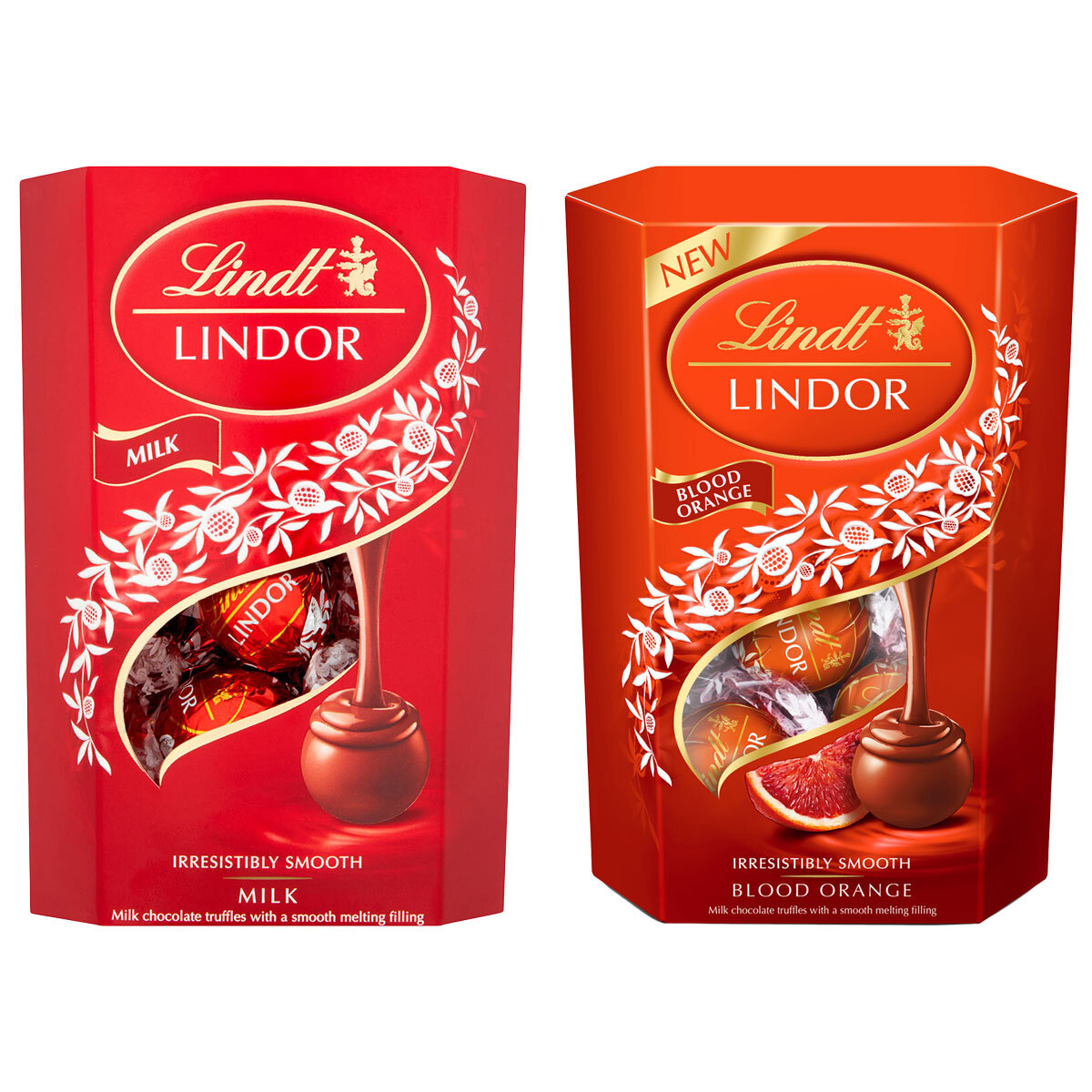 Lindt Lindor Milk Orange Chocolate Truffles Box 200g