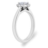 0.64ctw Round Brilliant Cut Diamond Halo Ring, Platinum