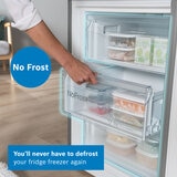 Bosch Series 4 KGN392LDFG Fridge Freezer, D Rated in Silver