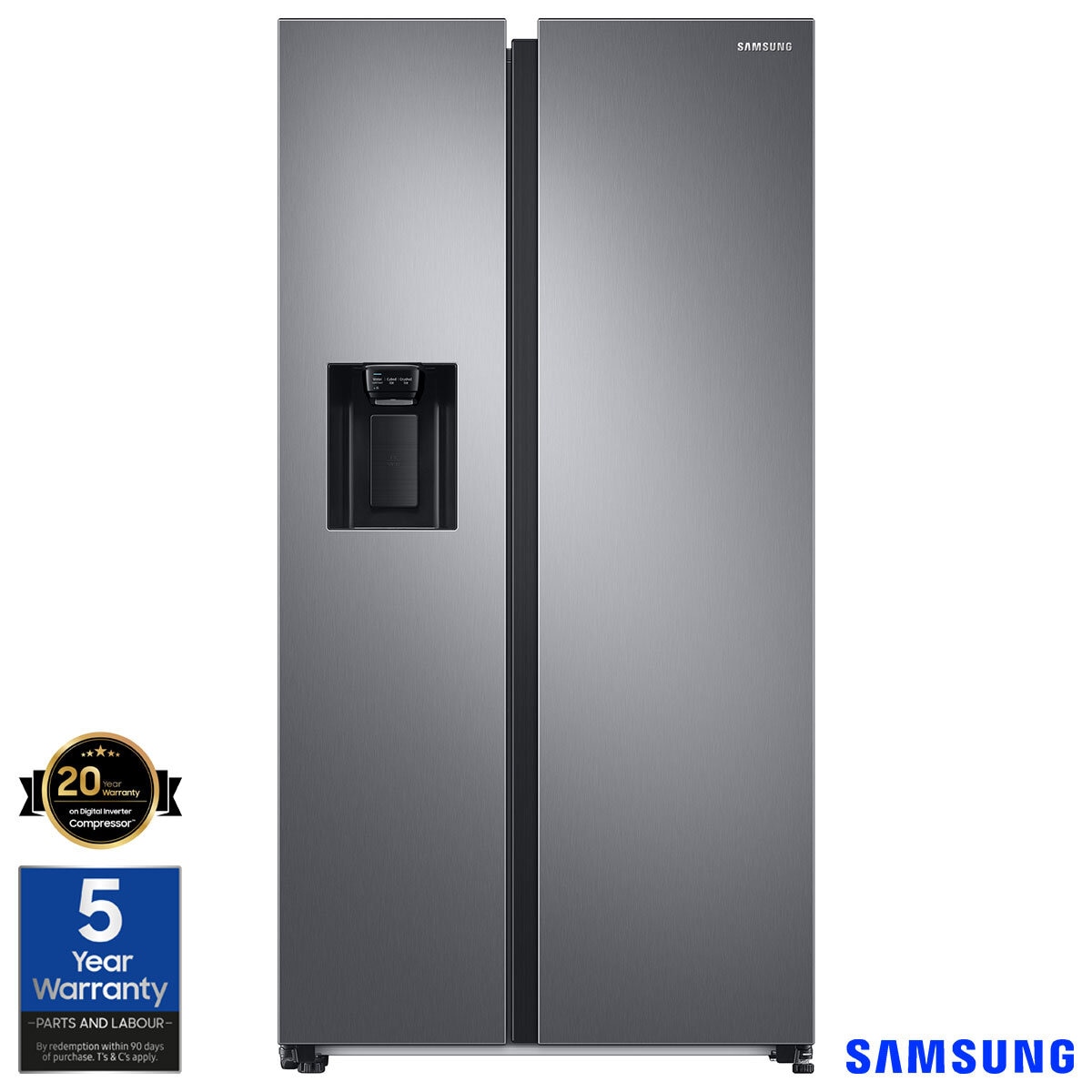 Samsung RS68CG883DS9EU, Side by Side Fridge Freezer, D Rated in Silver