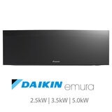 Installed Daikin Emura Single Split Air Conditioning Unit for Domestic Use in Black