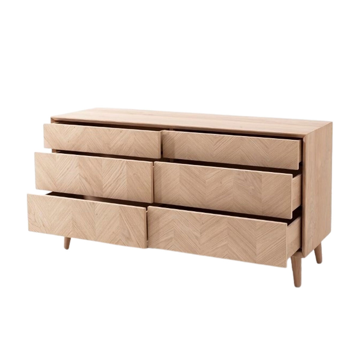 Gallery Milano Oak 6 Drawer Chest of Drawers