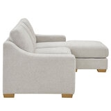 Thomasville Dillard Grey Fabric Corner Sofa with Reversible Chaise