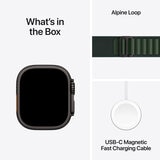 Apple Watch Ultra 2 GPS + Cellular, 49mm Titanium Case with Green Alpine Loop - Medium, MX4R3QA/A