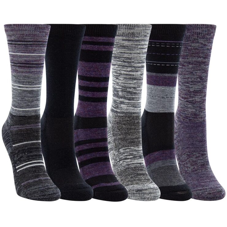 Kirkland Signature Women's Merino Wool Sock, 6 Pack in Purple | Costco UK