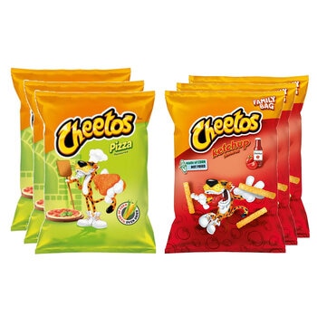 Cheetos Crisps XXL Ketchup 3 x 165g & Pizza 3 x 160g