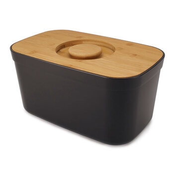 Joseph Joseph Bread Bin with Cutting Board Lid in Black