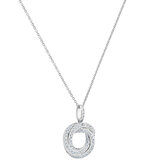 0.39ctw Round Brilliant Cut Diamond Knot Pendant, 18ct White Gold