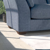 Selsey Blue Fabric 4 Seater Split Sofa