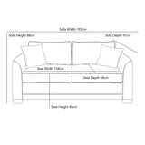 Devon Navy Fabric Sofa Bed