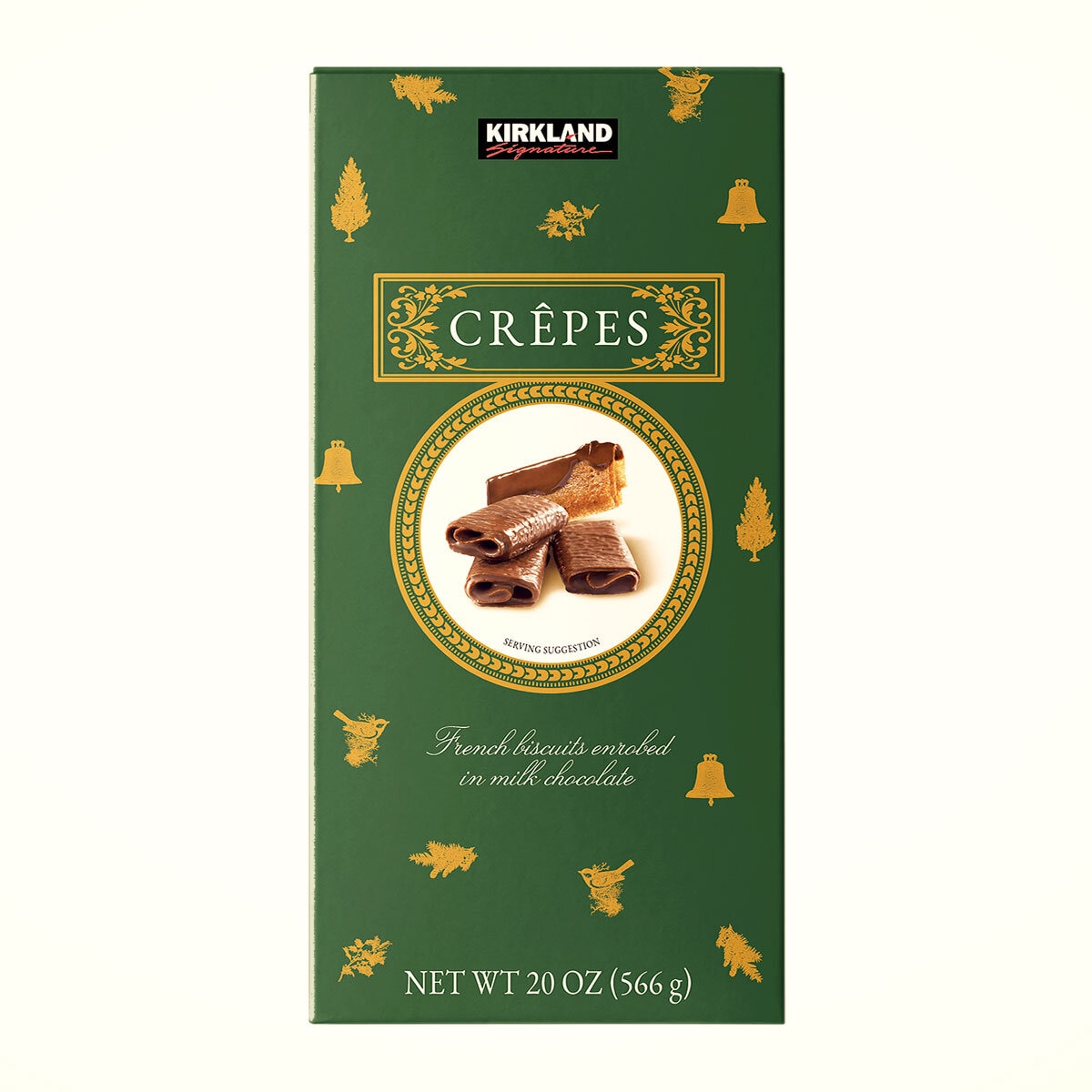 Kirkland Signature Milk Chocolate Crêpes, 566g in Green Box