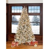 Buy 7.5ft Pre-Lit Glitter Flocked Aspen Tree Lifestyle1 Image at Costco.co.uk