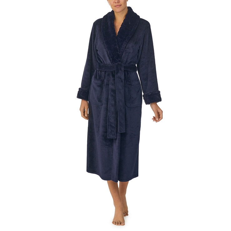 Carole Hochman Women's Plush Robe in Navy, Small | Costco UK