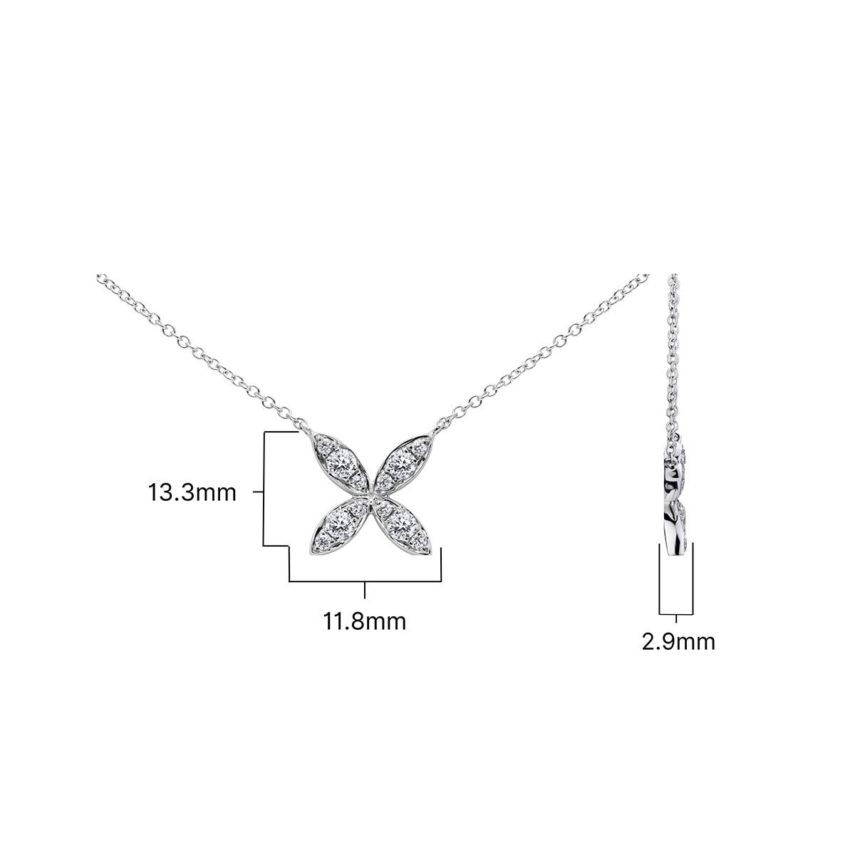 0.48ctw Round Brilliant Cut Diamond Pendant, 18ct White Gold