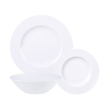 Mikasa Swirl Porcelain Dinnerware Set 24 Piece Costco UK